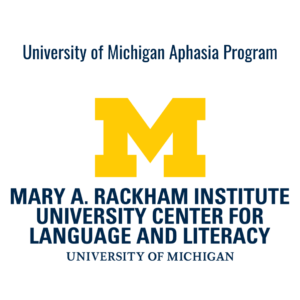 University of Michigan Aphasia Program logo - block M