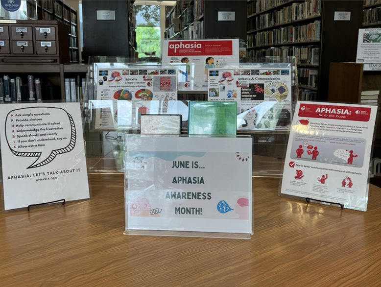 Aphasia Information display on a table