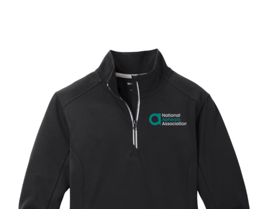 Black pullover jacket with NAA logo on breast