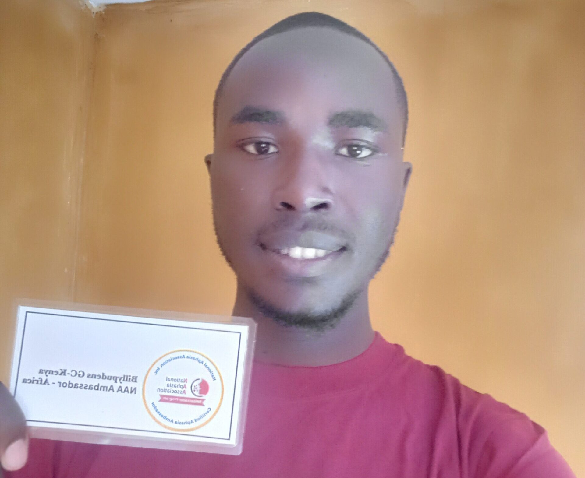Man with NAA ambassador name tag