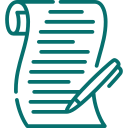 scroll with pen icon