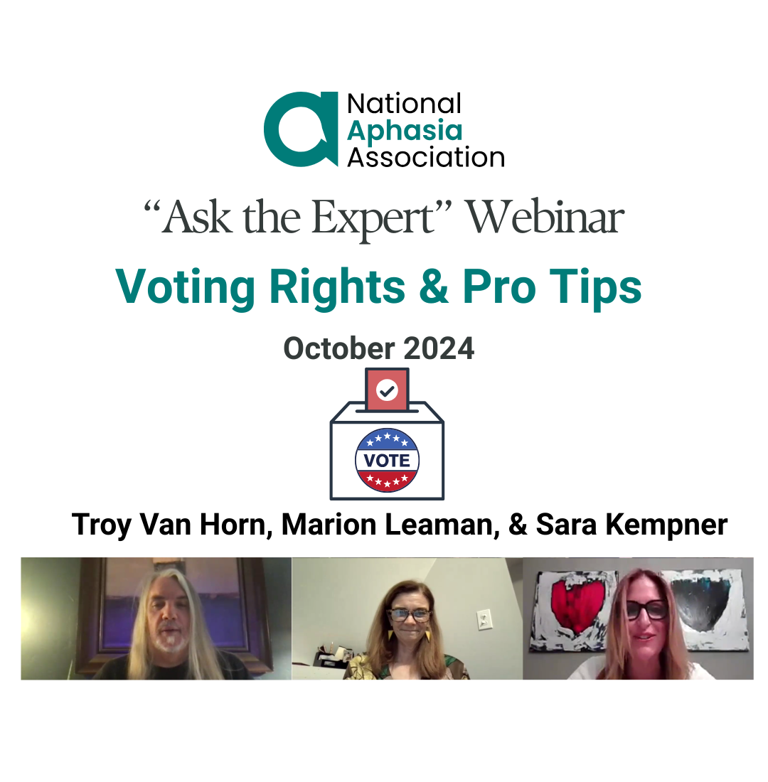 Voting Rights and Pro Tips for People with Aphasia