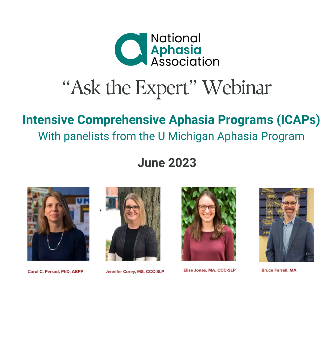 Intensive Comprehensive Aphasia Programs (ICAPs) with UMAP